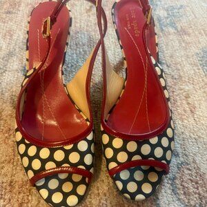 Kate Spade Polka Dot Kitten Heels